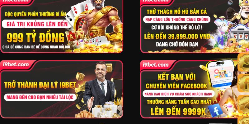 Kho khuyến mãi i9BET đa dạng, hấp dẫn